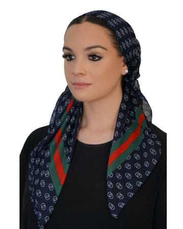 Tie Ur Knot Navy Original G-Inspired Pre-tied Bandanna with Full Non Slip Grip myselflingerie.com